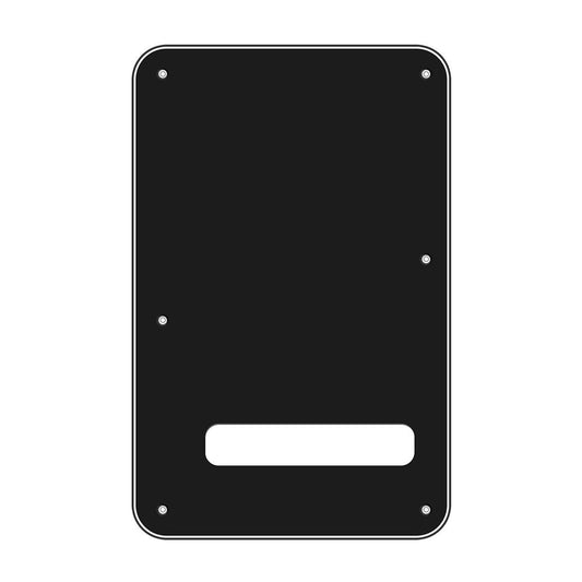 Stratocaster Compatible Tremolo Cover/Back Plate - Black 3-ply