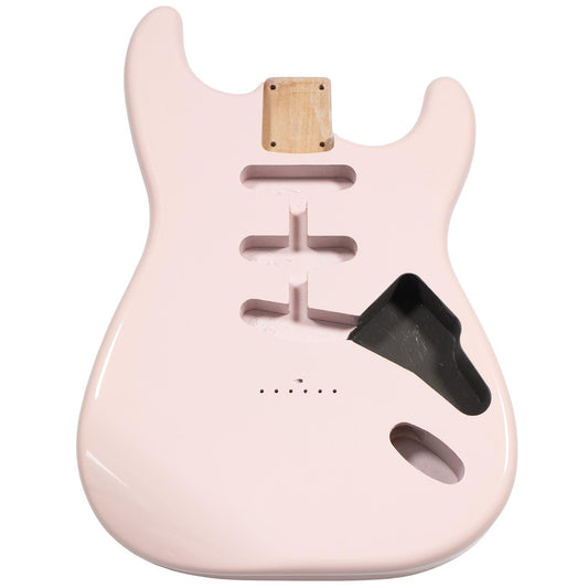 Stratocaster Compatible Guitar Body Hardtail - Shell Pink