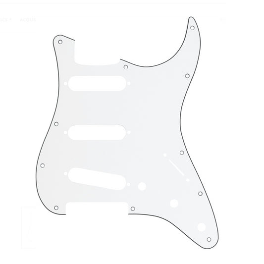 Fender 11 Stratocaster Hole Pickguard White 3-ply