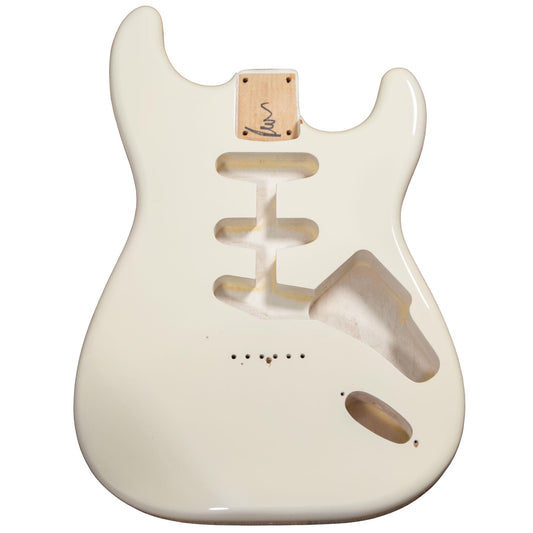 B Stock Olympic White Stratocaster Compatible Body