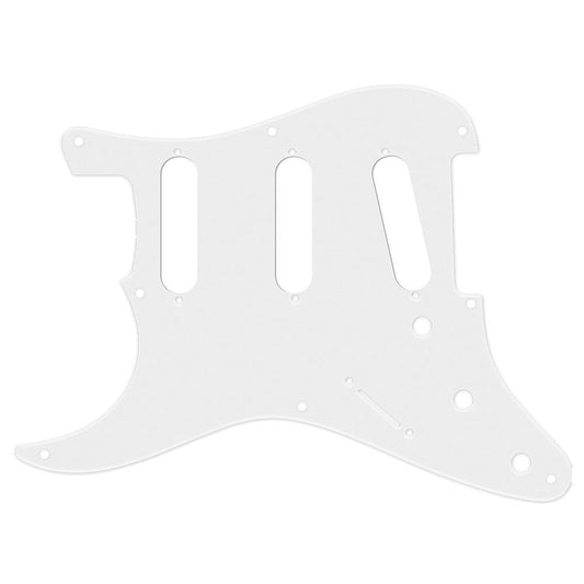 Left Handed 8-Hole Stratocaster Compatible Scratchplate  - White 1-ply