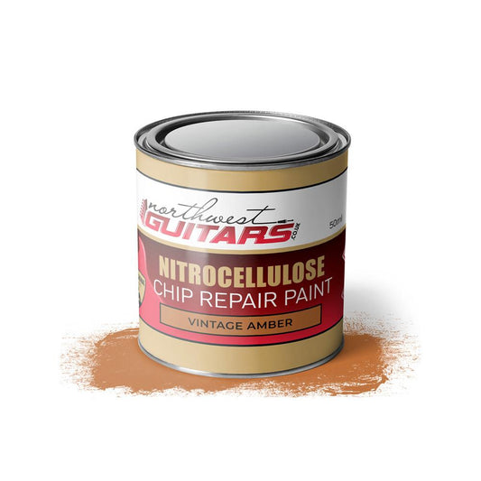 Vintage Amber Nitrocellulose Chip Repair guitar paint - 50ml