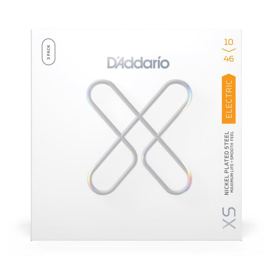 D'Addario XS Coated Nickel Wound 10-46 Electric Guitar Strings, Regular