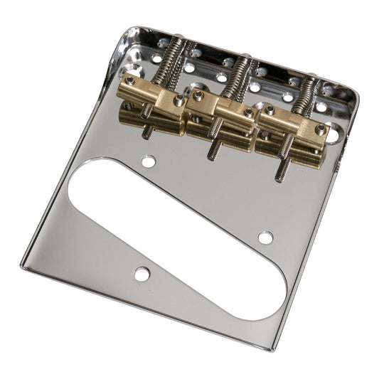 Telecaster Compatible Low Profile Ash-Tray Bridge - Brass Saddles