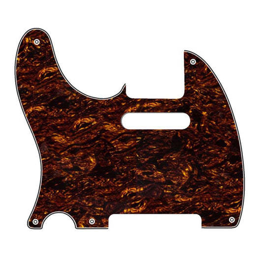 Left Handed 5-Hole Telecaster Compatible Scratchplate - Tortoiseshell 3-ply