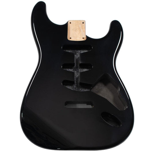 Stratocaster Compatible Guitar Body SSS - Black Gloss