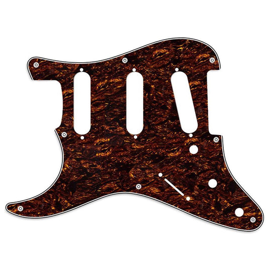 Left Handed 8-Hole Stratocaster Compatible Scratchplate  - Tortoiseshell 3-ply