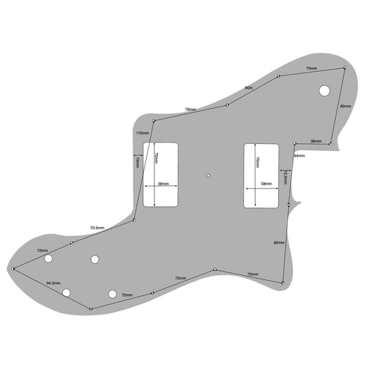 Tele Deluxe Compatible Humbucker Pickguard