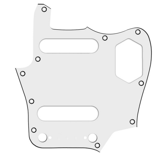 Jaguar Compatible Scratchplate- White 3 ply