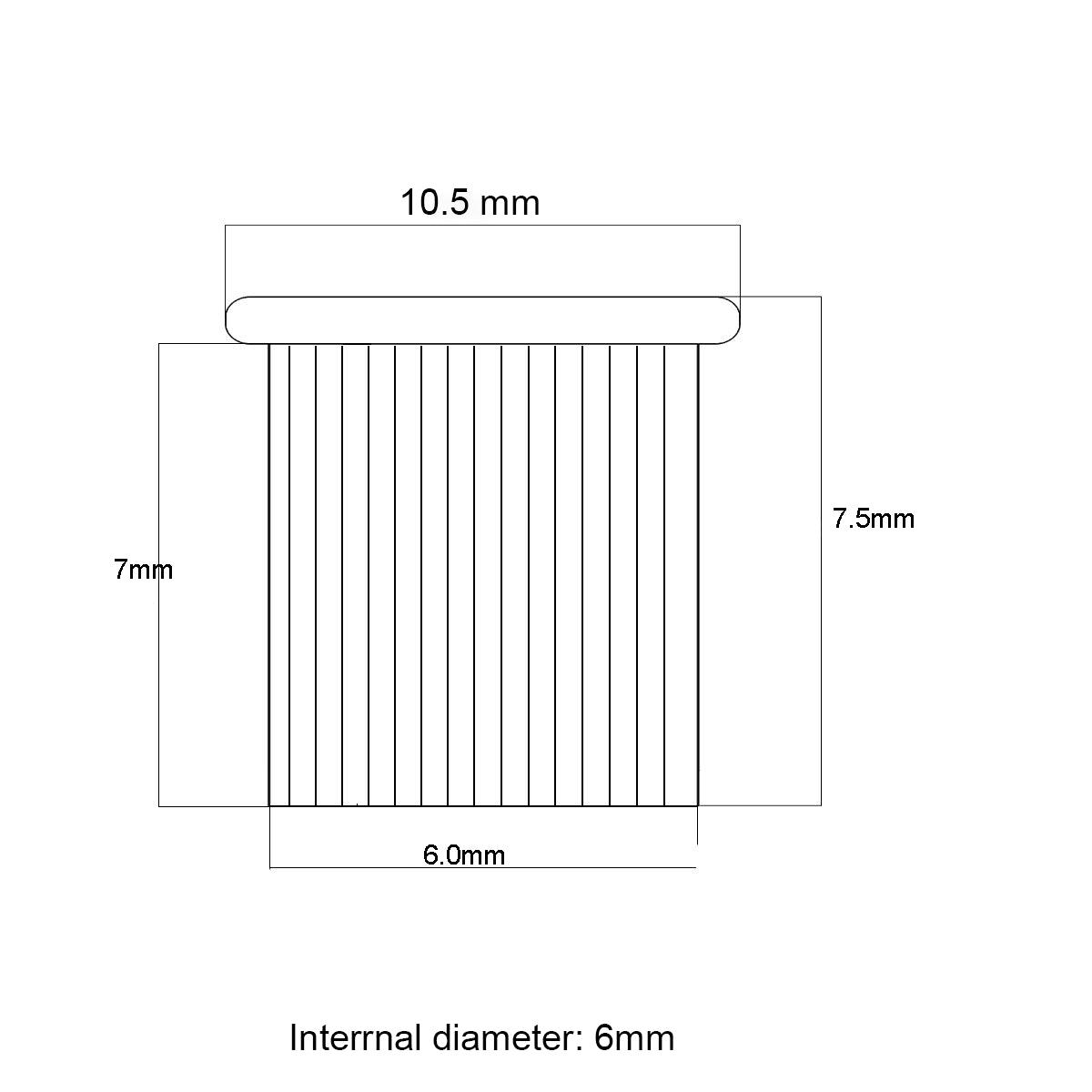 Push-fit Bushings for 8.5mm Tuner Holes (6.0mm internal Diameter)