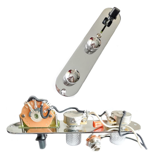 Wired 3-way Telecaster Control Plate Chrome