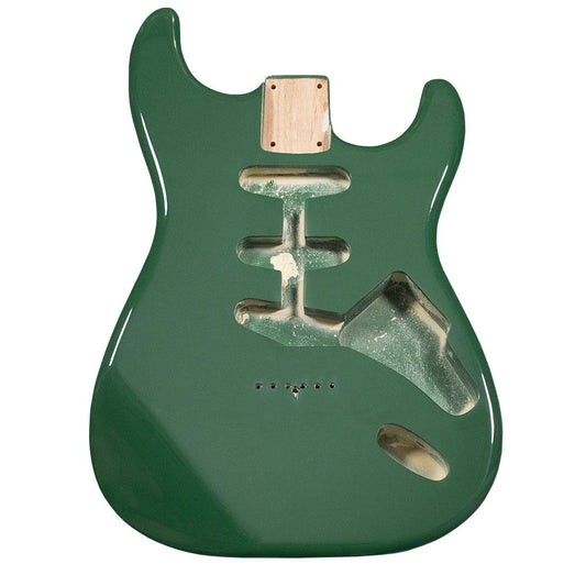 B Stock Sherwood Green Hardtail Stratocaster Compatible Body