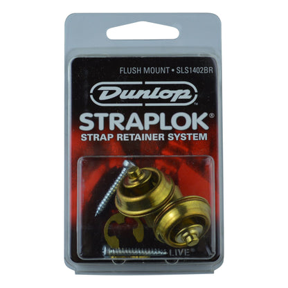 Dunlop Guitar Mount Straplocks (Flush Fitting) Brass