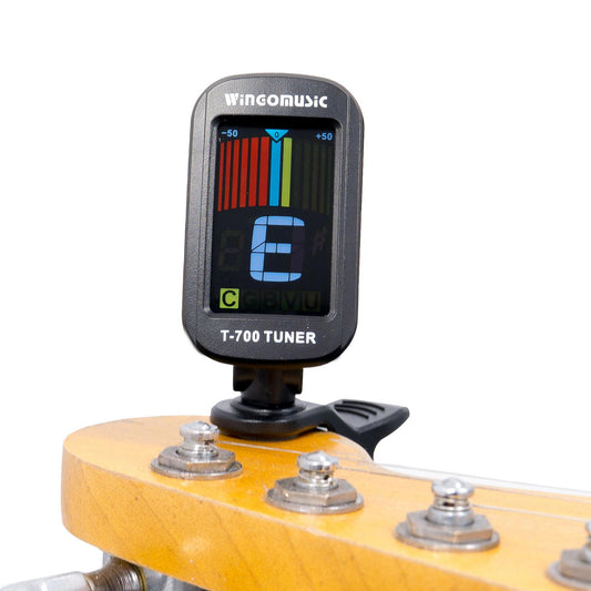 Clip On Chromatic Tuner for Guitar, Ukelele, Bass, Banjo Colour Display