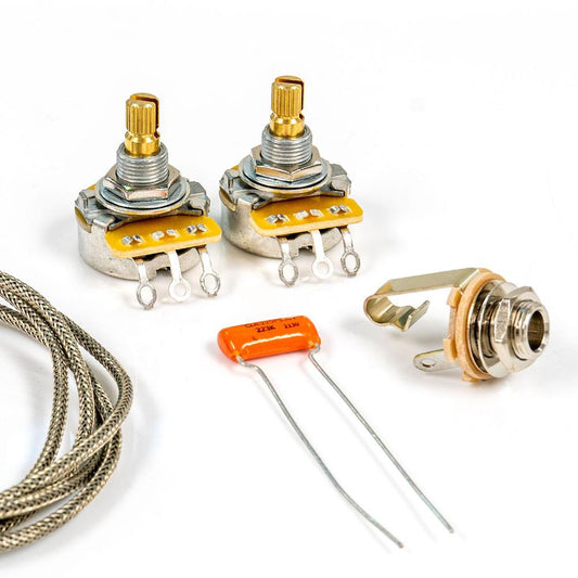 Les Paul Junior Wiring Kit  CTS pots, Orange Drops, Braided Wire