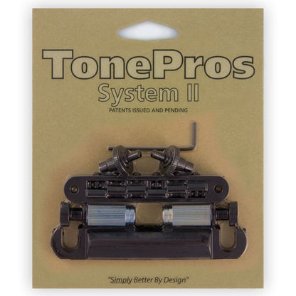 Tonepros LPS02 USA/Imperial Tune-O-Matic Bridge/Tailpiece Set - Black