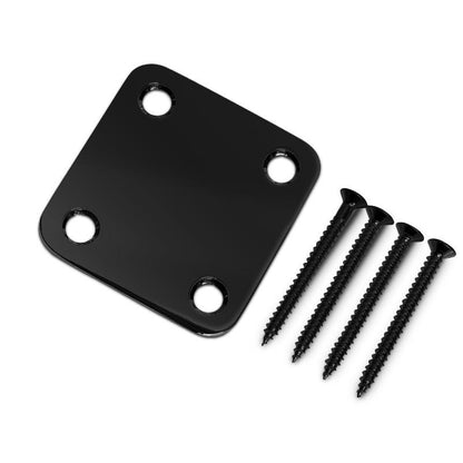 Square Electric Guitar Neck Plate + Matching Screws