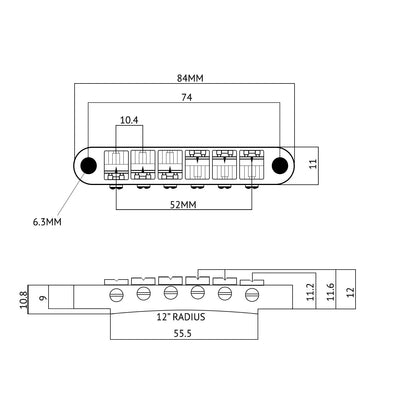 ABR-1 Style Tune-o-matic Bridge to fit Epiphone Les Paul SG ES Dot