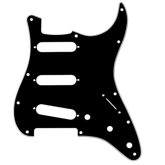 Fender 11 Stratocaster Hole Pickguard Black 3-ply