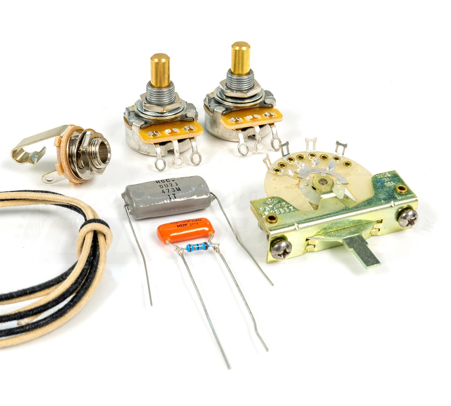 Telecaster Wiring Kit CTS pots, Orange Drops, CRL 3-Way Switch