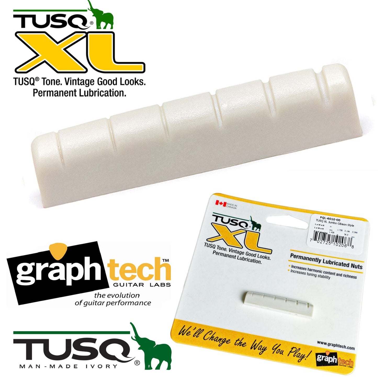 GraphTech PQL6010 - Lubricated XL TUSQ Nut For Gibson, Les Paul etc...