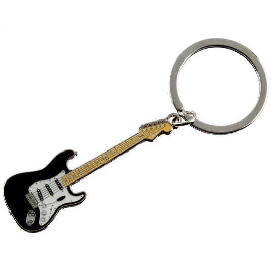 Fender Stratocaster Keychain, Black - Official Merchandise