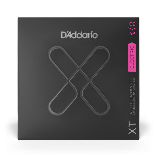 D'Addario XTE0942 XT Electric Nickel Plated Steel Electric Guitar Strings, Super Light, 09-42