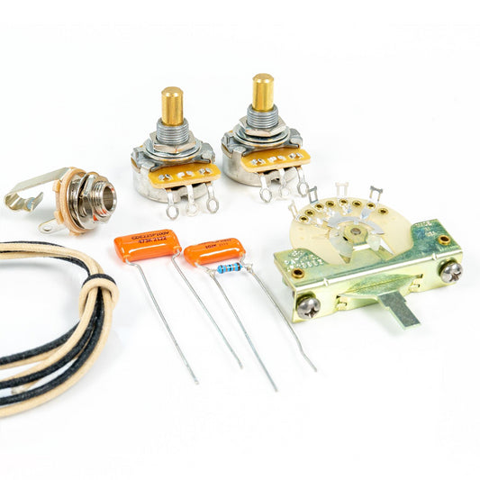 Telecaster Wiring Kit CTS pots, Orange Drops, CRL 3-Way Switch