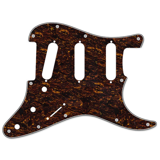 11-Hole Stratocaster Compatible Scratchplate Pickguard SSS Tortoiseshell 3-ply