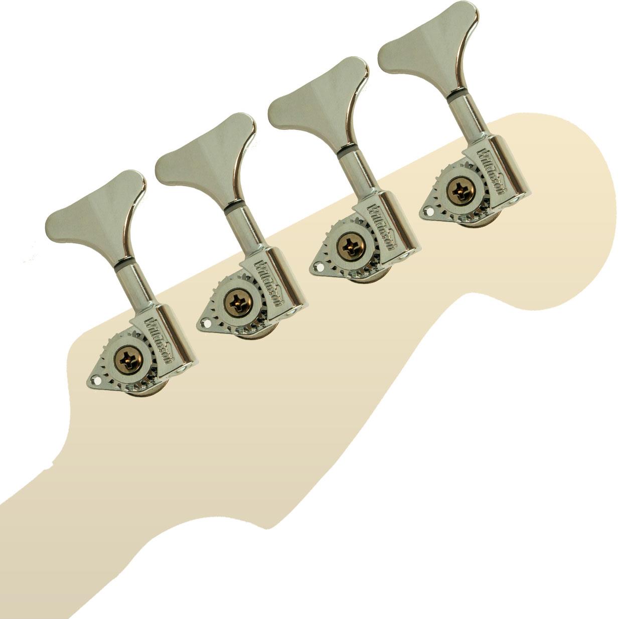 Wilkinson WJB750 Bass Tuners Machine Heads 4-in-line for Left Handed Bass