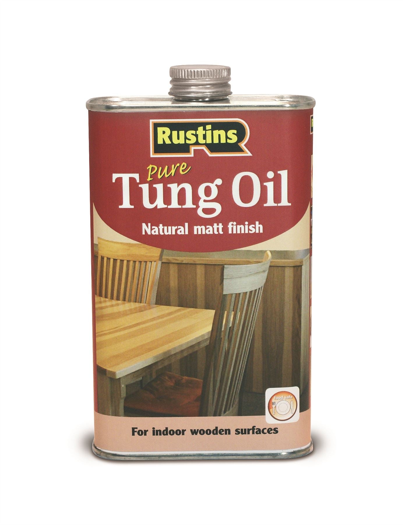 Rustins 500ml Pure Natural Tung Oil Matt Finish - For all Types of Guitar Body