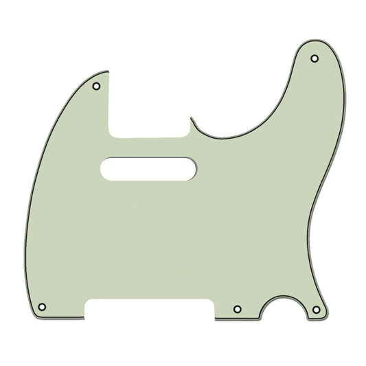 5-Hole Telecaster Compatible Scratchplate - Mint Green 3-ply