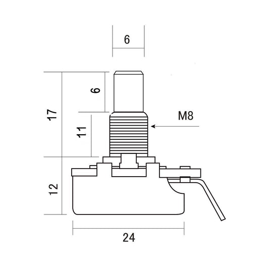 500k Solid Shaft Alpha Potentiometer