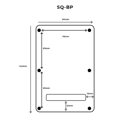 Squier Stratocaster Backplate - Black Pearl