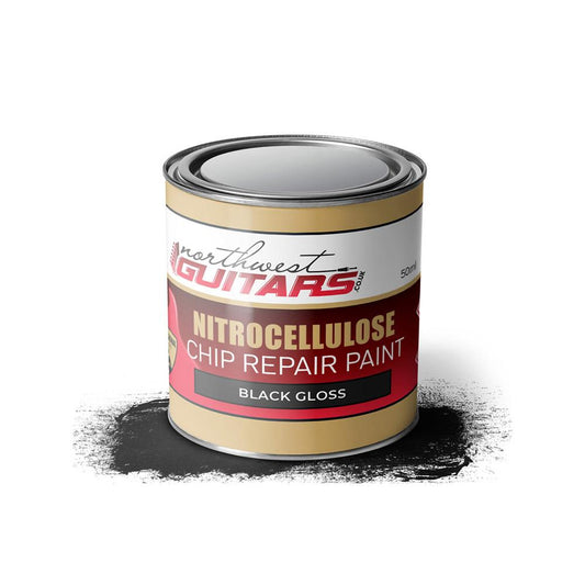 Touch-up Pot 50ml - Black Nitrocellulose Chip Repair Guitar Paint