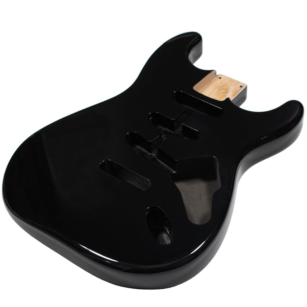 Stratocaster Compatible Guitar Body SSS - Black Gloss