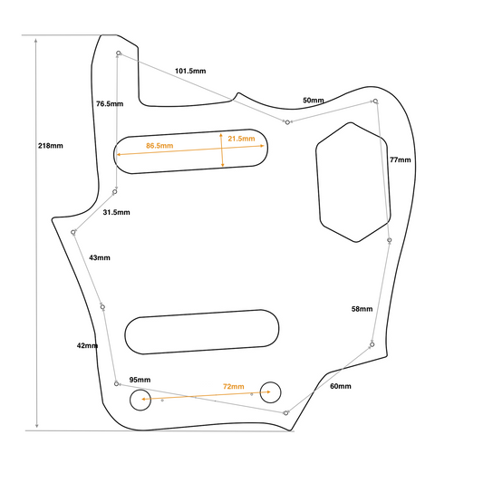 Jaguar Compatible Scratchplate- Tortoiseshel
