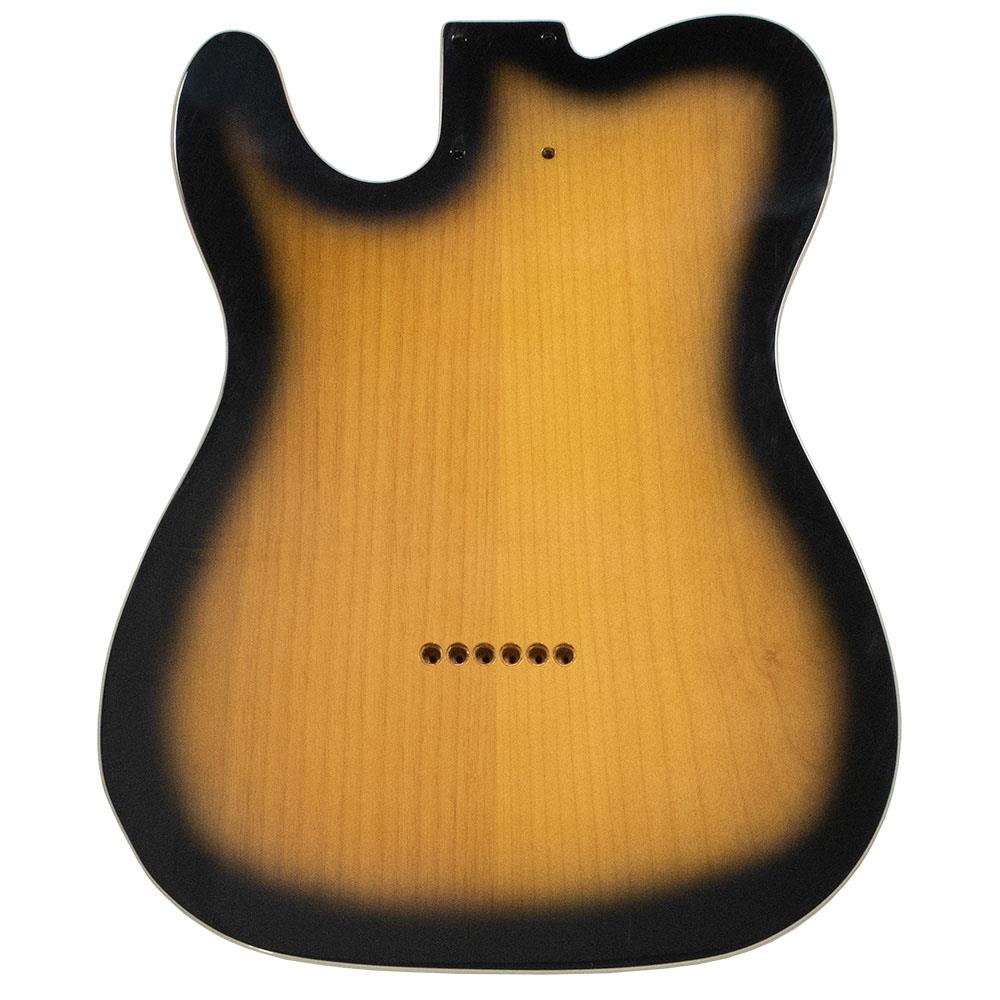 2 Tone Sunburst Telecaster Style Body, Quilted Maple Top