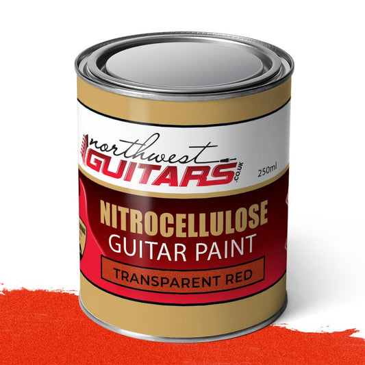 Transparent Red Nitrocellulose Guitar Paint / Lacquer 250ml