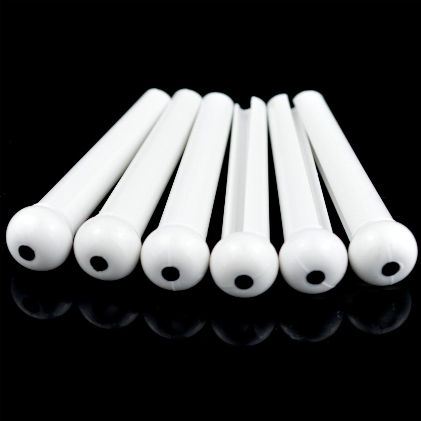 Acoustic Guitar Bridge Pins White With Dot Pack of 6