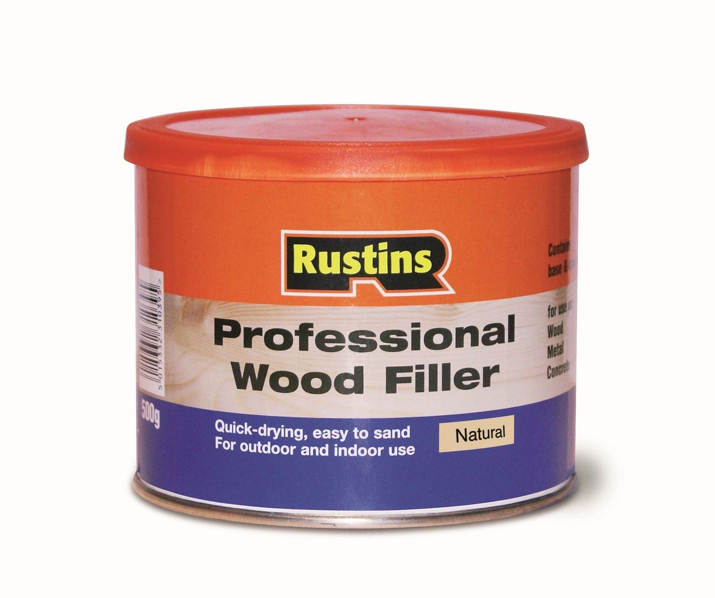 Rustins Natural Wood filler 250g for Wood Repairs and Chips - Quick Drying