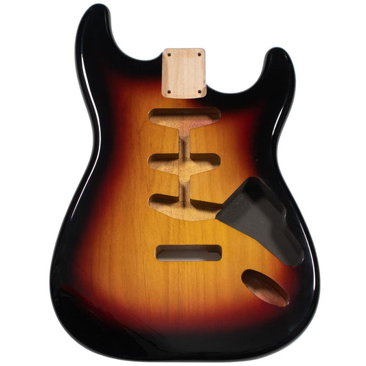 Stratocaster Compatible Guitar Body SSS - 3 Color Sunburst