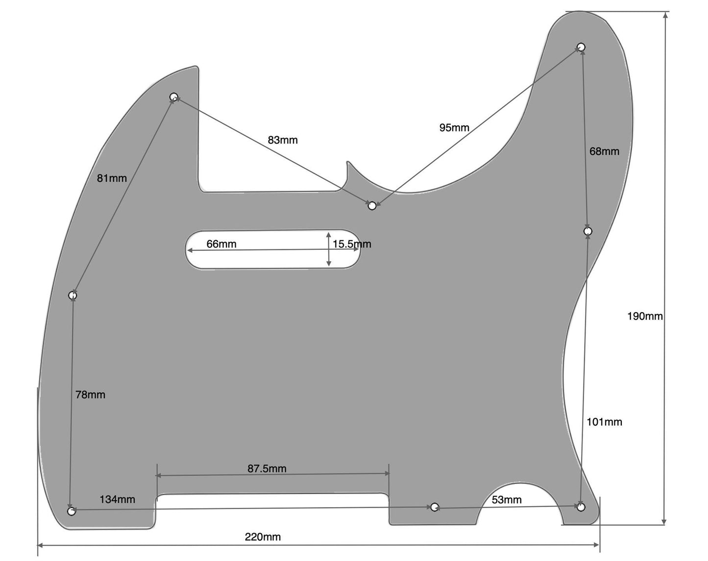 Fender American Telecaster Pickguard 8-hole Mint Green