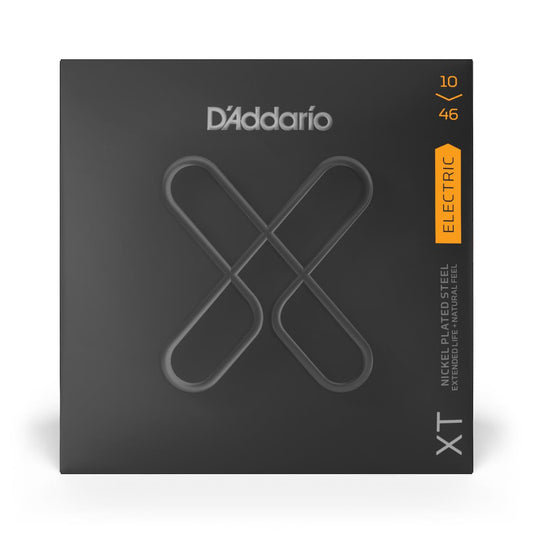 D'Addario XTE1046 XT Electric Nickel Plated Steel Electric Guitar Strings, Regular Light, 10-46
