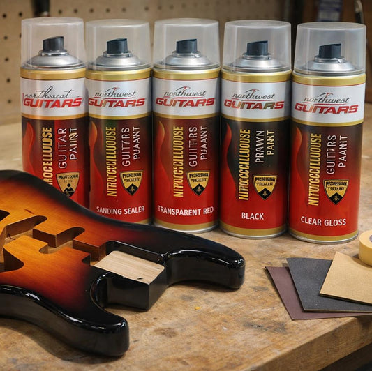 Complete Nitrocellulose Guitar Finishing Kit - 3 Colour Sunburst