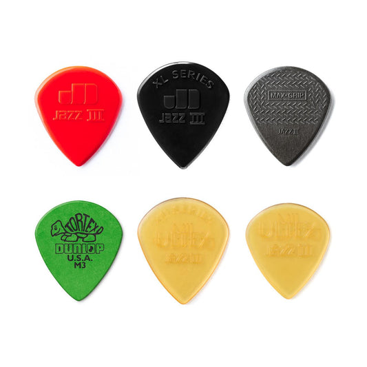 Jim Dunlop PVP103 Variety Picks Pack -Jazz III - Player Pack 6