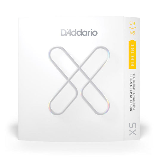 D'Addario XS Coated Nickel Wound 09-46 Electric Guitar Strings, LT Top/Reg Btm