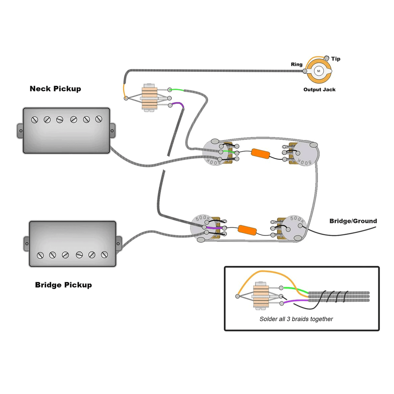 Les Paul Wiring Diagram – Northwest Guitars
