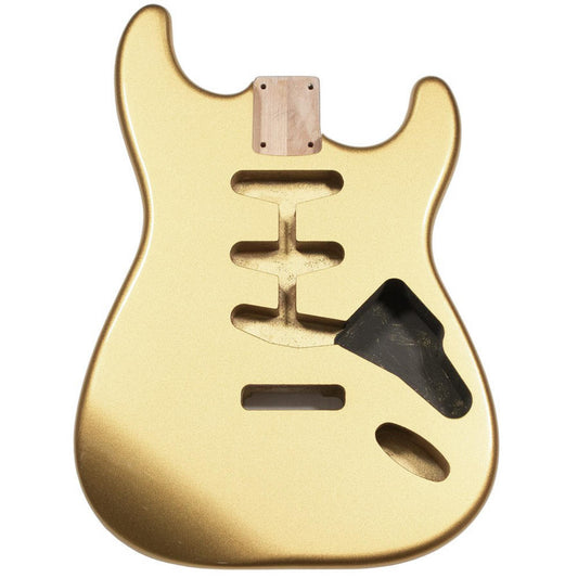 Stratocaster Compatible Guitar Body SSS - Shoreline Gold