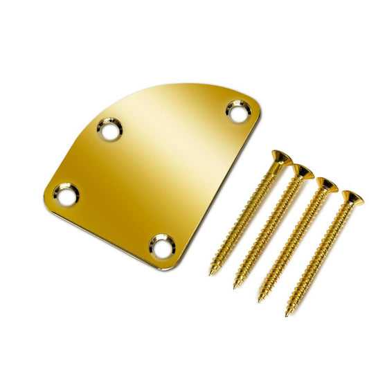 Neck Plate/Curved Top for 5 String Bass + Matching Screws